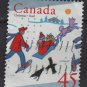 Canada 1996 - Scott 1627 used - 45c, Christmas, Chidren skiing (10-186)