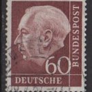 Germany 1954 - Scott  715 used - 60 pf, Pres. Theodor Heuss (11-341)