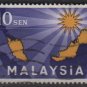 MALAYSIA 1963 - Scott 1 used - 10c, Map & Star (6-511)
