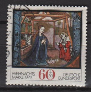 Germany semi-postal 1979-    Scott B569  used -   0.60 +0.30 Pf, Christmas (12-438)