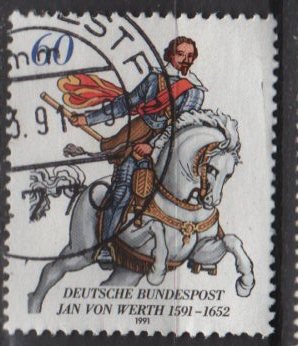 Germany 1991 - Scott 1629 used - 60 pf, Jan von Werth    (12-469)