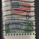 USA 1968 - Scott 1338d used - 6c, Flag over White House , Perf. 11 x 10.1/2 (12-496)