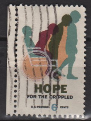 USA 1969 - Scott 1385 used - 6c, Cured Child, Hope for crippled  (12-504)