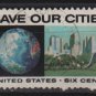 USA 1970 - Scott 1411 used - 6c, Anti-pollution issue, Save our Cities  (12-509)