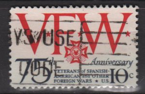 US 1974 - Scott 1525  used  - 10c, WFM Issue, VFW (12-541)
