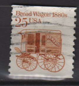 USA 1985 - Scott 2136 COIL - 25c Bread Wagon 1880s  (12-568)