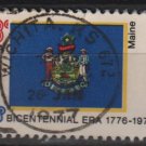 USA 1976 - Scott 1655 used - 13c, State Flag, Maine    (12-564)