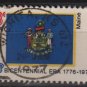 USA 1976 - Scott 1655 used - 13c, State Flag, Maine    (12-564)