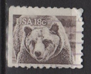 USA 1981 - Scott 1884 used - 15c, Brown Bear (Red-716)