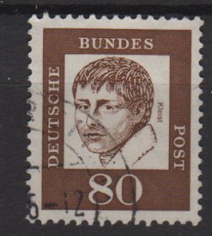 Germany 1961 - Scott 836 used - 80 pf, Heinrich von Kleist   (A-308)