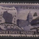 USA 1948 - Scott 957 used - 3c, Wisconsin Statehood   (B-120)