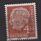 Germany 1954 - Scott 703 used  - 4 pf, Pres. Theodor Heuss (F-260)