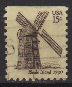USA 1980 - Scott 1739 used - 15c, Windmill Rhode Islands (o-75)