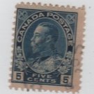 CANADA 1911/25 - Scott 111 used - 5c King George V, Admiral   (u-207)