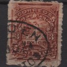 Mexico 1898 - Scott  281  used - 3c, letter Carrier (Red-623)