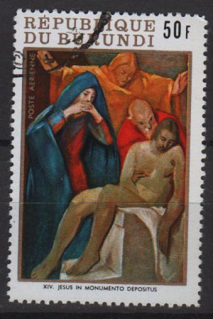 Burundi Airmail 1970 - Scott C125 used - 50 fr, Easter (R-186)