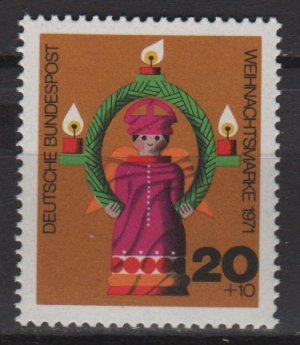 Germany 1971 - Scott B480 MNH - 20pf + 10pf, Christmas  (G-689)
