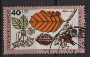 Germany 1979 - Scott B565 used- 40pf + 20pf , Woodland plants (5-48)