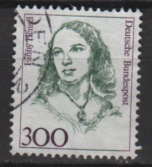 Germany 1986/91 - Scott 1493a used- 300 pf, Famous women,  Fanny Hensel (11-637)