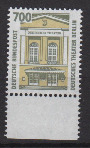 Germany 1987 - Scott 1540A MNH -700pf German Theater Berlin (12-658)