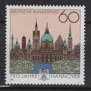 Germany 1991 - Scott 1621 MNH - 100pf, Hannover 750th anniv (E-612)