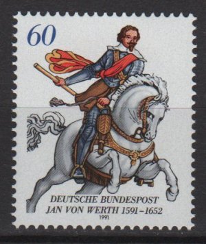 Germany 1991 - Scott 1629 MNH - 60 pf, Jan von Werth (13-91)
