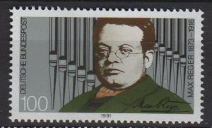 Germany 1991 - Scott 1645 MNH - 100 pf, Max Reger) (13-132)