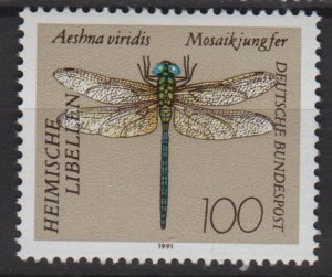 Germany 1991 - Scott 1677 MNH - 100pf, Dragonfly (B-376)