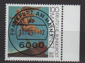 GERMANY 1991 - Scott 1688 CTO - 100 pf, Max Ernst Painting   (13-149)