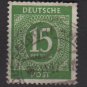 Germany 1946 - Scott 541 used - 15 pf, Numeral (13-527)