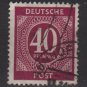 Germany 1946 - Scott 548 used - 40 pf, Numeral  (13-549)