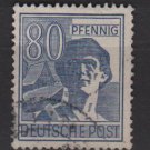 Germany 1947 - Scott 572 used - 80 pf, Laborer  (13-602)