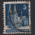 Germany 1948 - Scott 636 used - 5 pf, Cologne Cathedral (13-637)