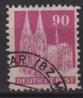 Germany 1948 -Scott 657a used - 90pf, cologne cathedral  (13-661)