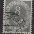 Germany 1951 - Scott 674 used - 8 pf, Numeral & Post Horn (13-668)