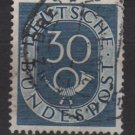 Germany 1951 - Scott 679 used - 30pf, Numeral & Post Horn (4-121)