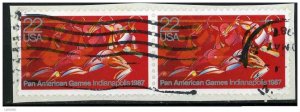 USA 1987 - Scott 2247 used - Pan American Games, Runner  (R-220)