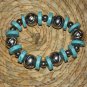 SILVER & TURQUISE STREACH BRACELET
