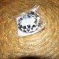 BLUE BLACK & WHITE CHEETAH PRINT HOOPS