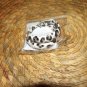 GREY BLACK & WHITE CHEETAH PRINT HOOPS