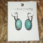 TURQUISE & SILVER BUTTON DROP DANGLE EARRINGS