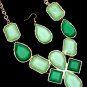 DAZZLE ME IN GREEN STATEMENT NECKLACE