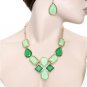 DAZZLE ME IN GREEN STATEMENT NECKLACE