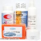 1 BeauOxi White Kojic Combo - ( Pills, Vitamin C, Lotion, Cream & Soaps )