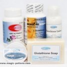 1 BeauOxi White Glutathione Combo - ( Pills, Vitamin C, Lotion, Cream & Soaps )