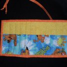 Hand Crafted Scooby Doo Crayon Holder Roll Up with Orange Tie