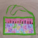 Hand Crafted Butterfly Crayon Holder Roll Up with Green Tie Hand Crafted Butterfly Crayon Holder Roll Up with Green Tie