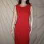 JUST TAYLOR Ruffle Neckline Trim Sheath Dress Red  12