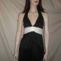 Halter Tie Back Top BlouseTop Black And White S