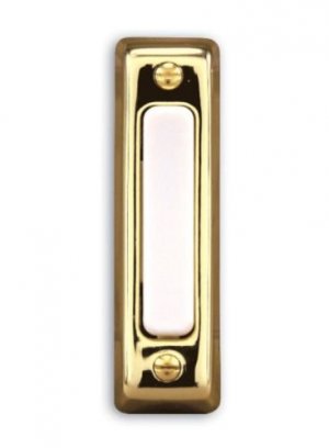 Heath Zenith Wired Doorbell  Push Button 711P-A Brass Finish